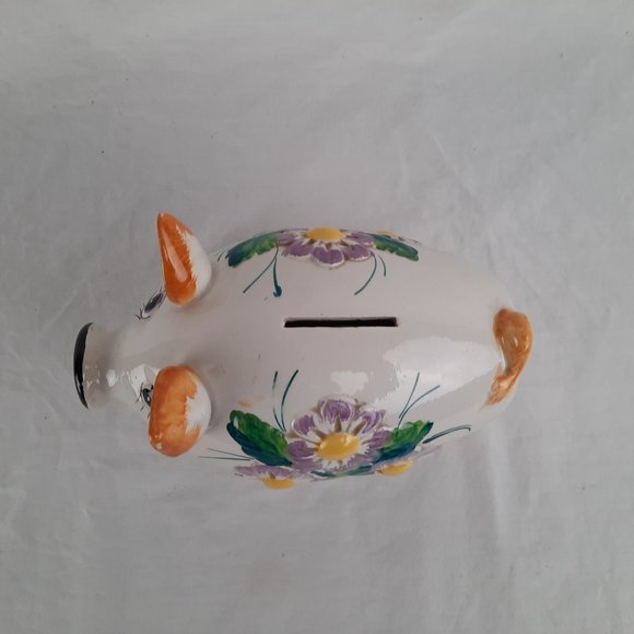 Vintage Hand painted Italian Piggy Bank - 7" long - Picture 6 of 8